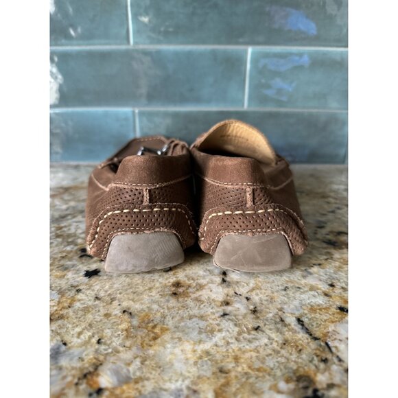 Men's 1901 Brown Suede Leather Driving Moccasins Loafers Size 7.5M - Picture 9 of 10